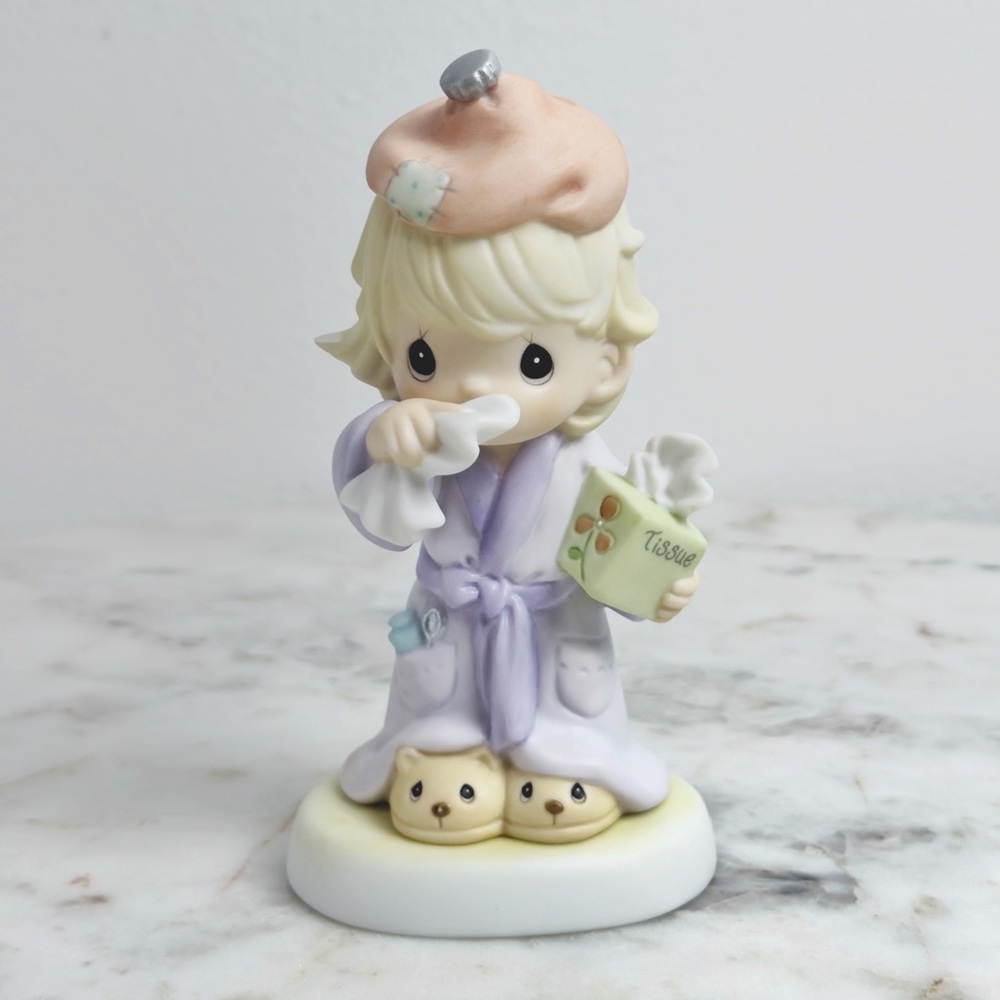 Not Available Precious Moments BLESS YOU 679879 - Girl Sneezes Wearing Her Cute